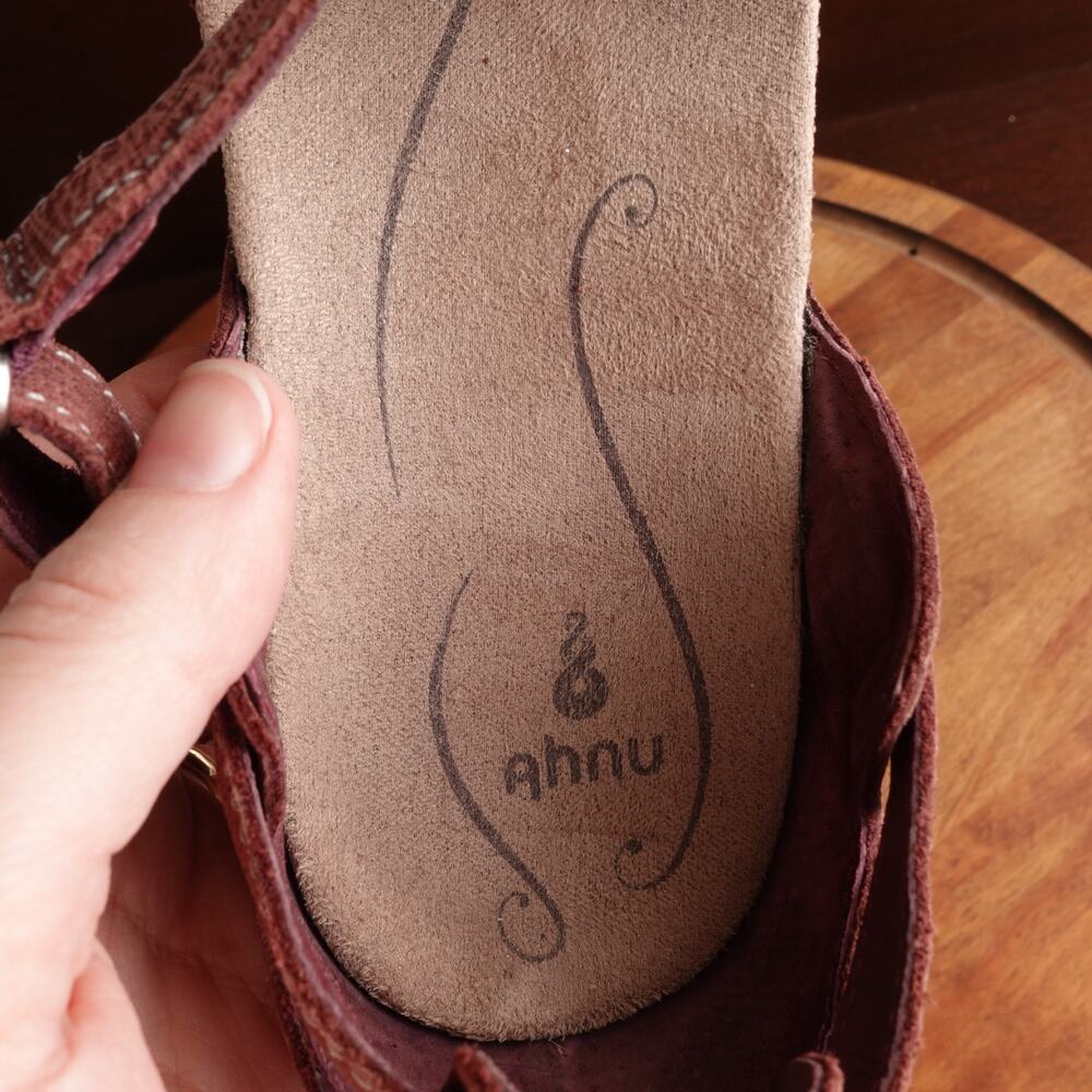 Ahnu Flats Womens SZ 7.5 Burgundy Tullia Ballet Mary Jane Leather Casual Shoes - Picture 12 of 14